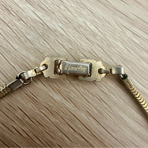 🥂SOLD🥂Vintage Crystal Barclay Signed Necklace, Gold-Tone Emerald Amber, 15” - Picture 3 of 13